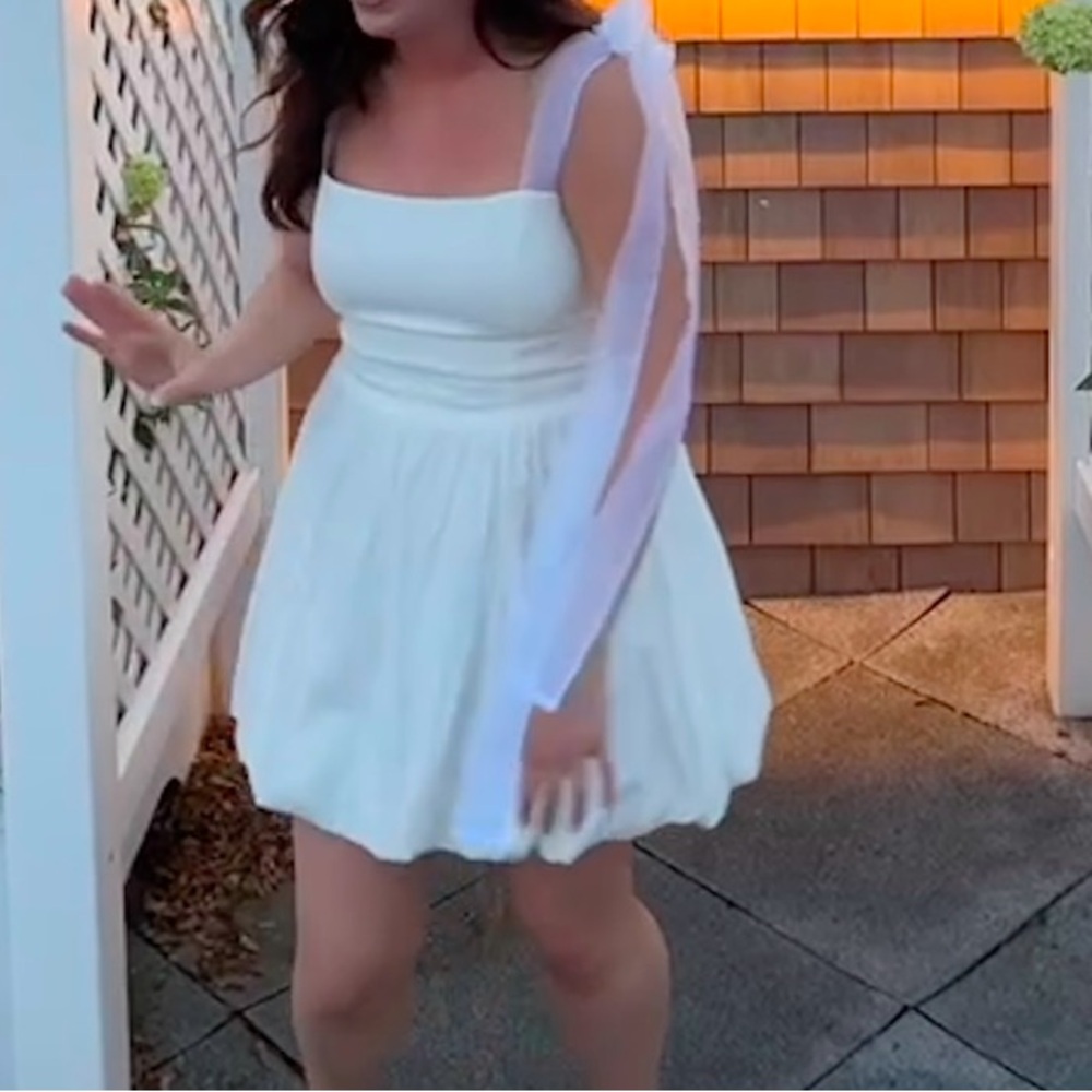 Reformation White Mini Enza Dress - Picture 1 of 5